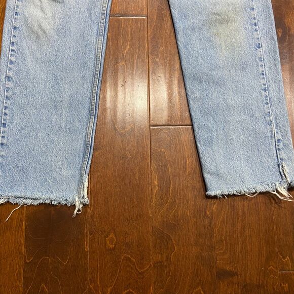 Levi's 505 Regular Orange Tab Vtg 1995 Light Blue Denim Jeans Men's 34W x 32L - Picture 3 of 10